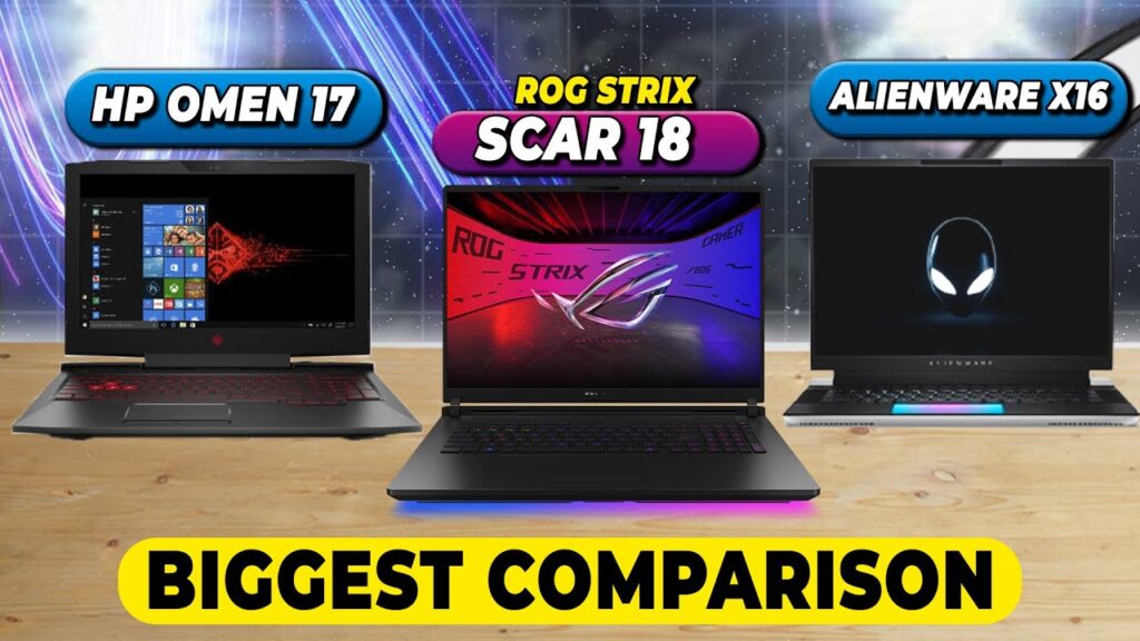 gaming laptop hp omen vs asus rog vs dell alienwar