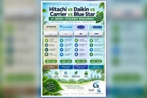 Hitachi vs Daikin vs Carrier vs Blue Star AC: Energy Efficiency Benchmark India 2026