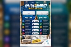 Voltas vs Daikin 1.5 Ton Split AC Comparison: Upper Mid-Range in India 2026